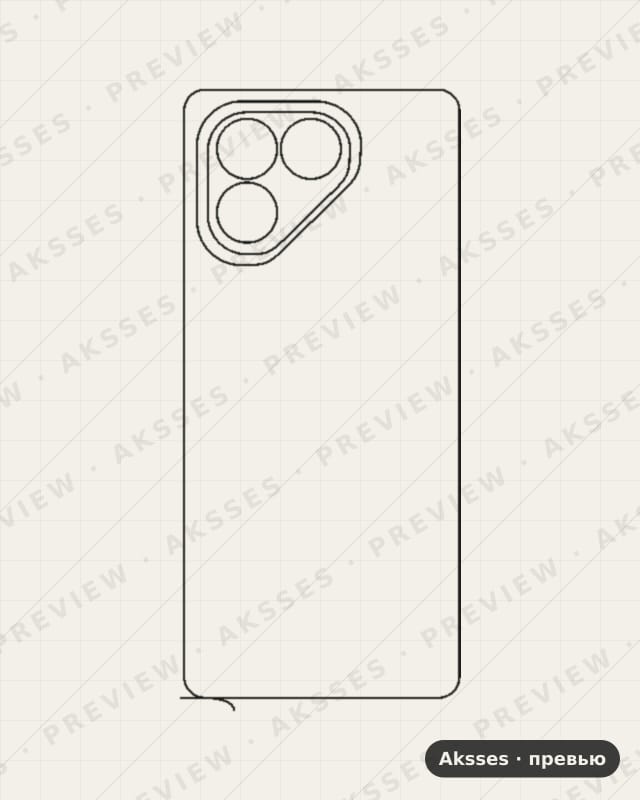 Лекало для Tecno Pova 7 Neo, Back