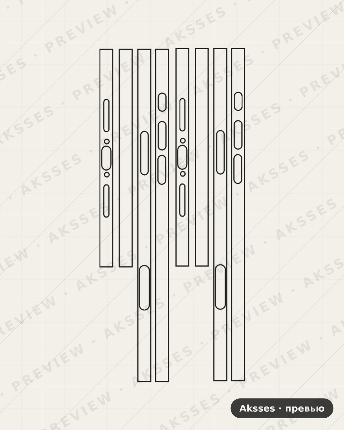 Лекало для iPhone 17 Pro Max, Clear, Side Part