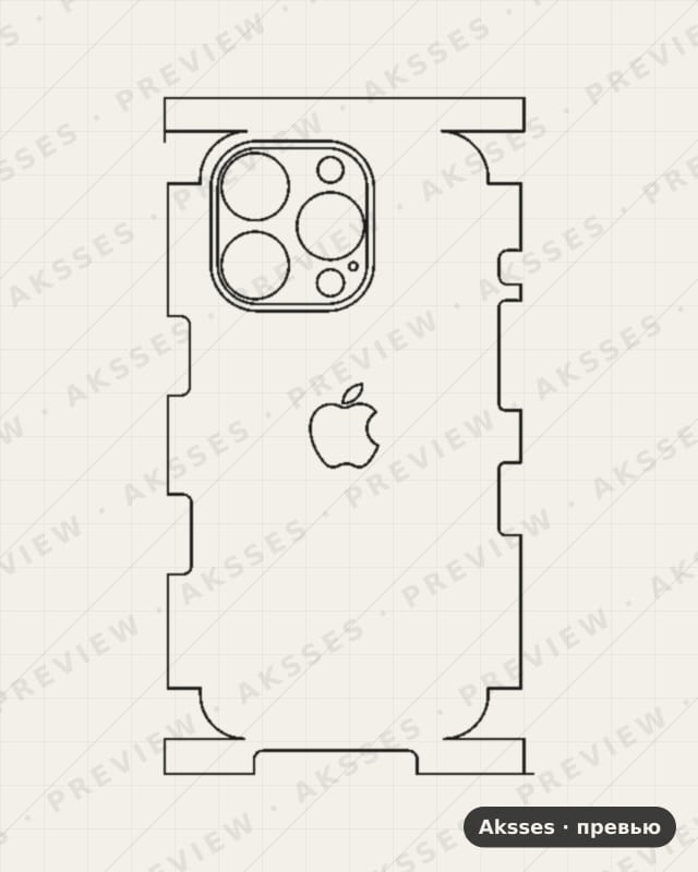 Лекало iPhone 16 Pro V2 для iPhone 16 Pro, All Inclusive, Clear, Logo