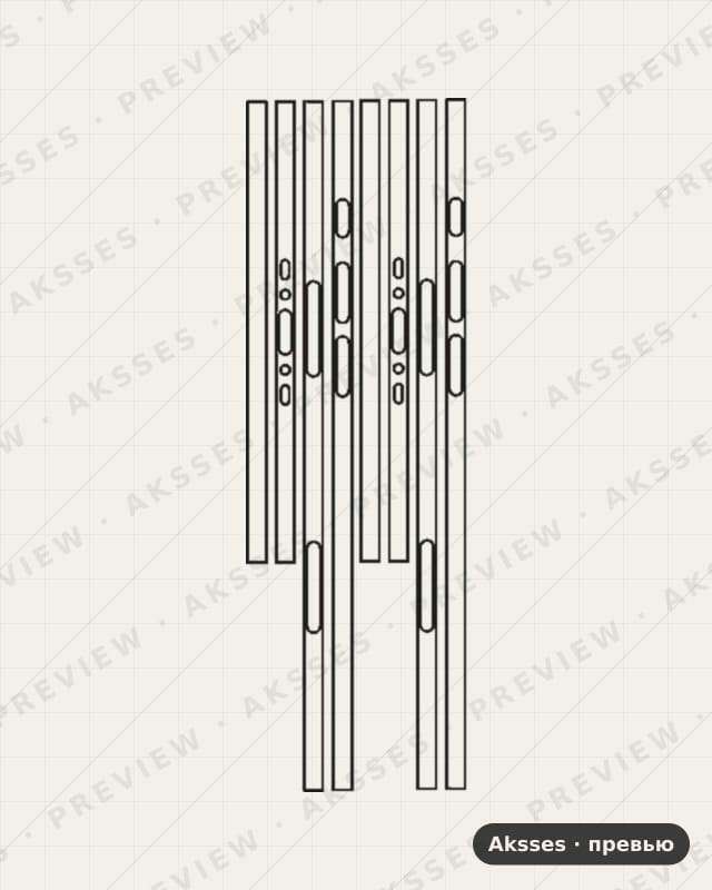 Лекало для iPhone 17 Air, Clear, Side Part