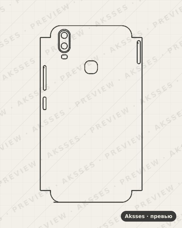 Лекало для Vivo Y11, Half Cover