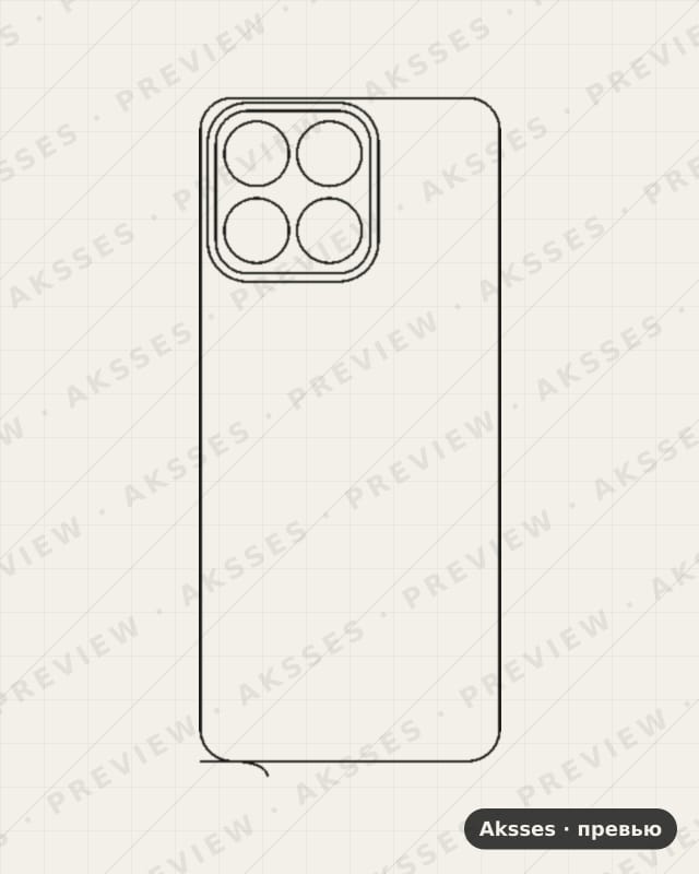 Лекало X10, X20, X30, X7, X8, X9 X6b 5G для Honor X6b 5G, Back