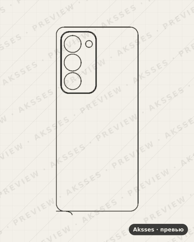 Лекало для A-ser. OPPO A6i, Back