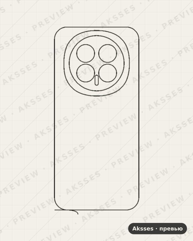 Лекало для Honor Magic8, Back