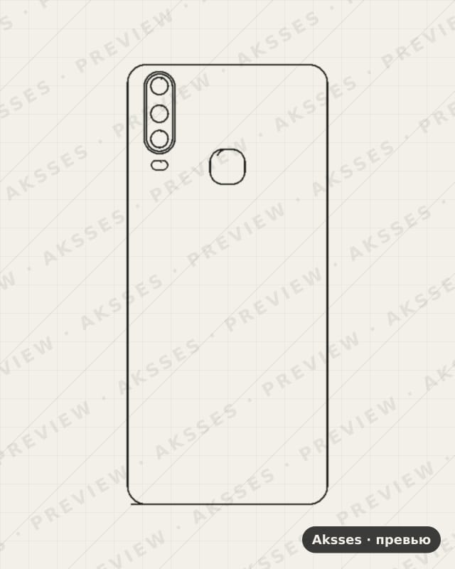 Лекало для Vivo Y15, Back Cover