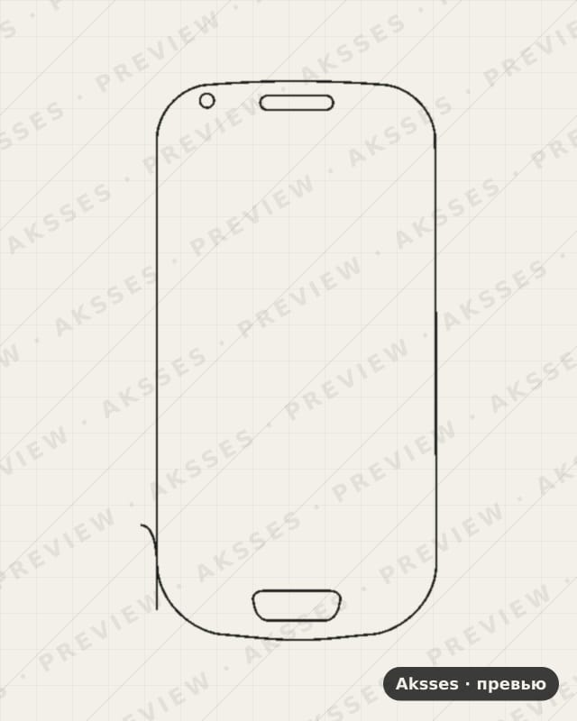 Лекало Galaxy S3 Mini для Samsung S3 mini, Front Full, Matte