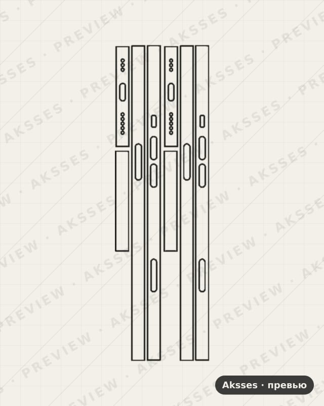 Лекало для iPhone 13, Clear, Side Part