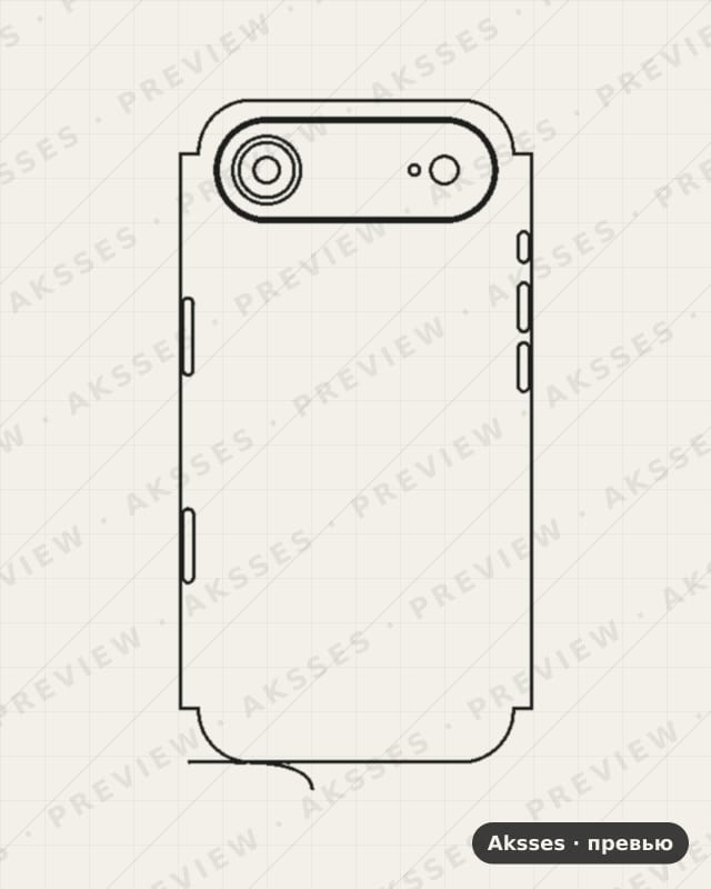 Лекало iPhone 17 Air V2 для iPhone 17 Air, Clear, Half Cover