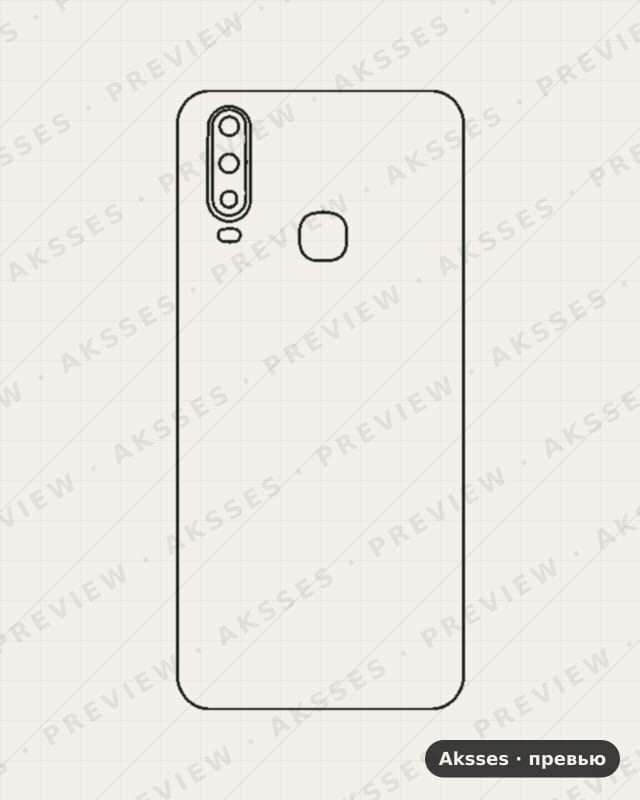 Лекало для Vivo Y12, Back Cover