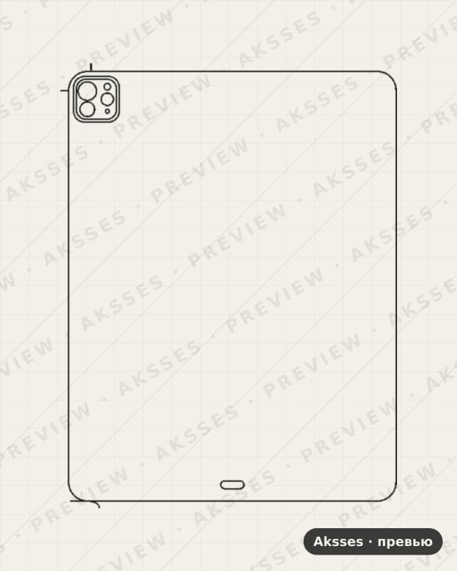 Лекало для iPad Pro 13 (2025), Back