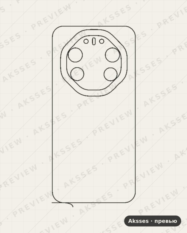 Лекало для Huawei Mate 80 Ultimate, Back