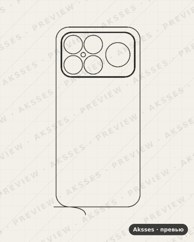 Лекало Mi Poco F8 Ultra для POCO-SERIES Poco F8 Ultra, Back
