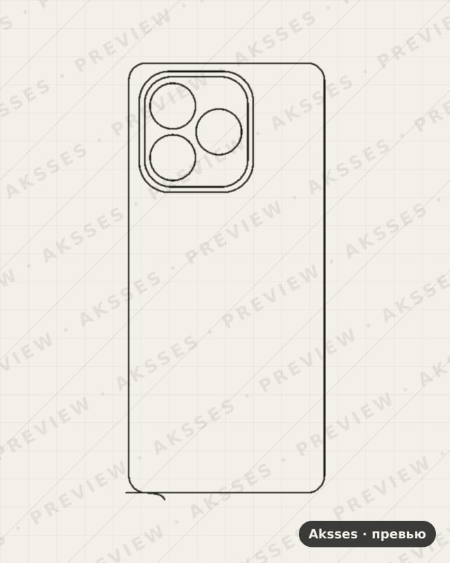 Лекало X10, X20, X30, X7, X8, X9 X8d для Honor X8d, Back