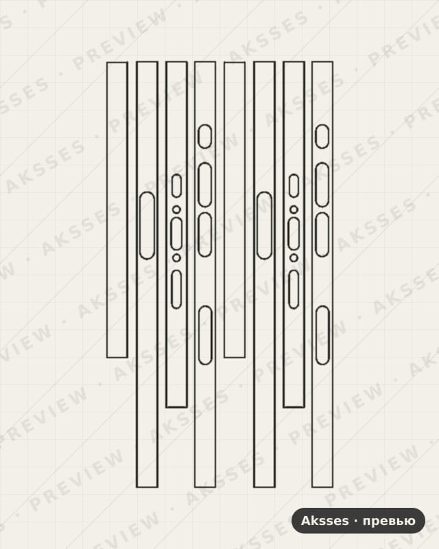 Лекало для iPhone 15 Pro, Clear, Side Part