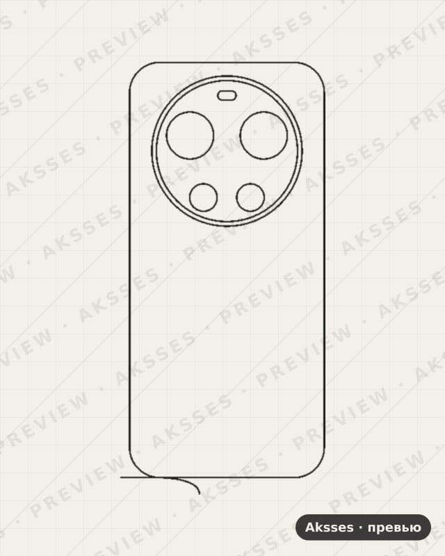 Лекало для Xiaomi Mi 17 Ultra, Back