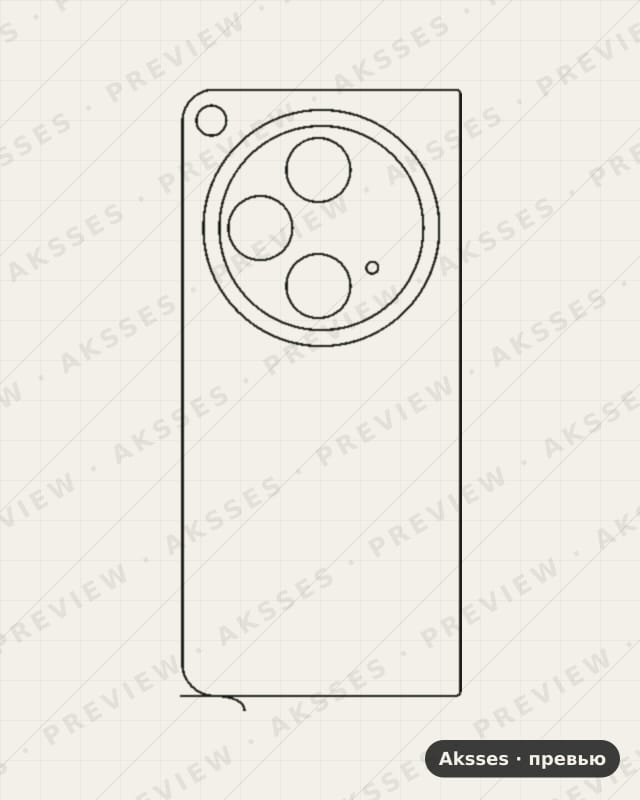 Лекало для Find--ser. OPPO Find N3, Back
