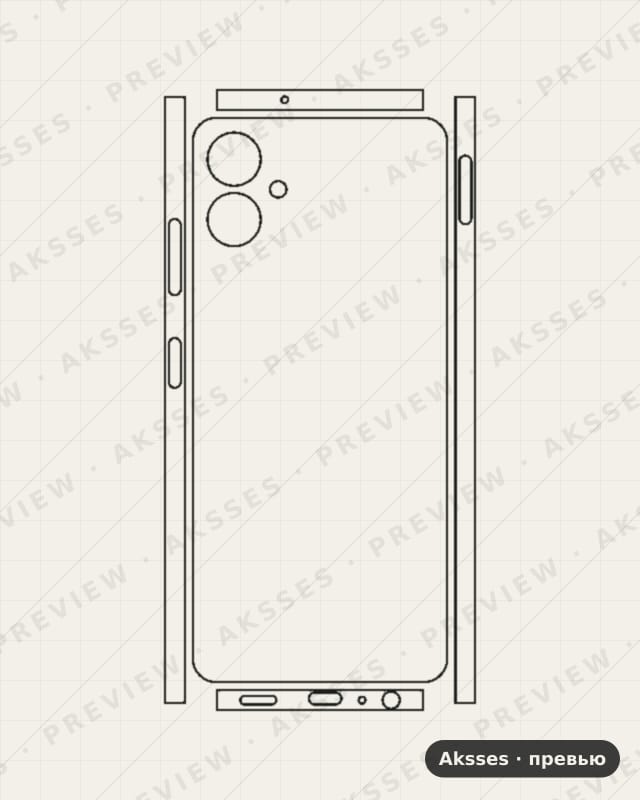 Лекало для Samsung Galaxy A06 5G, 360°, Clear