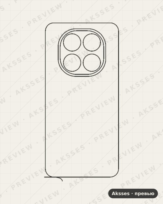 Лекало для POCO-SERIES Poco M8 Pro 5G, Back