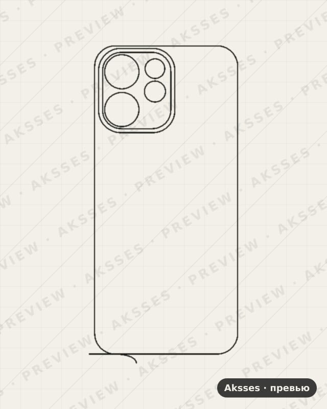 Лекало для Reno-ser. OPPO Reno15 FS, Back