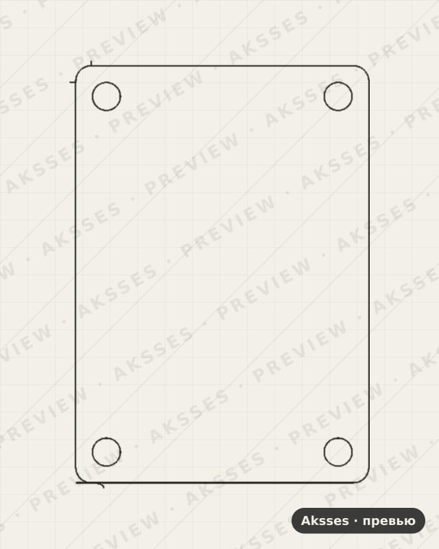 Лекало для MacBook Air 13.6 M4 (2025) (A3240), A3240, Back