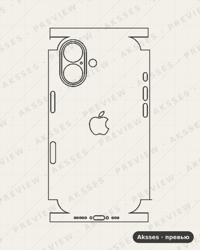 Лекало для iPhone 17, All Inclusive, Esim, Logo