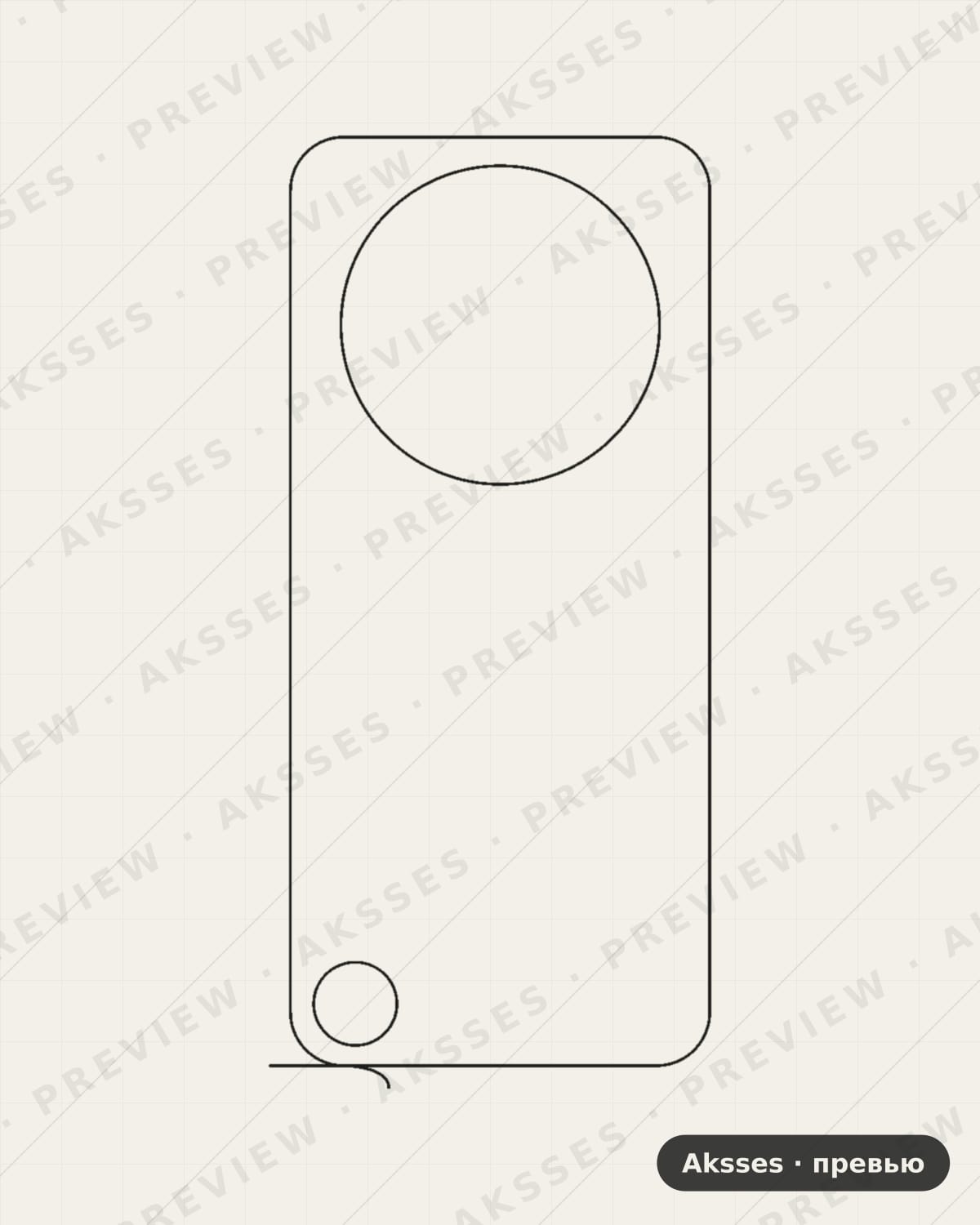 Лекало для TCL 605, Back, Clear