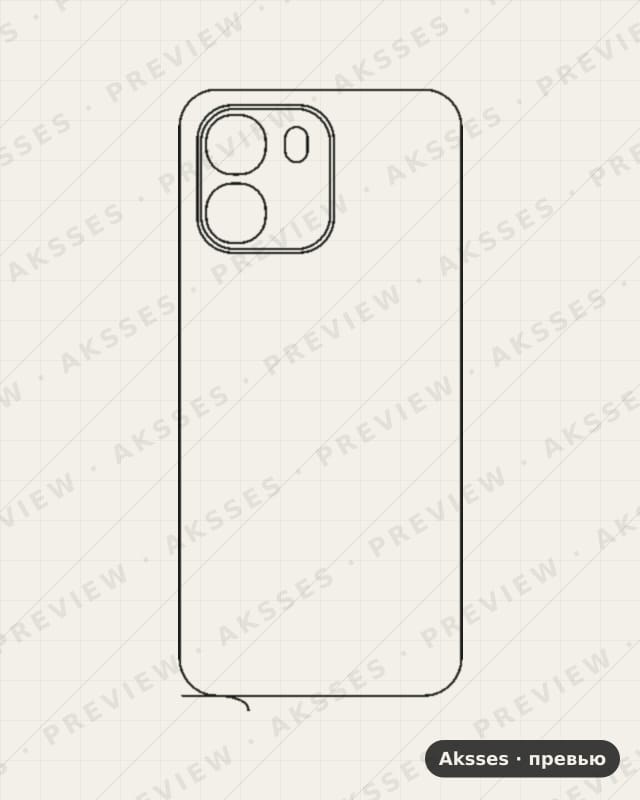 Лекало для A-ser. OPPO A6, Back