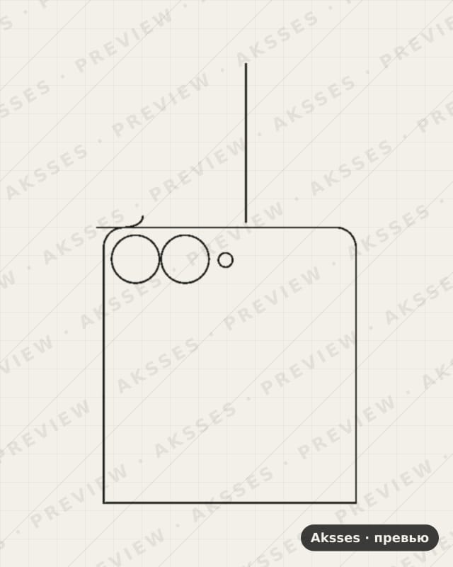 Лекало для Samsung Galaxy Z Flip 7, Back, Clear, Custom