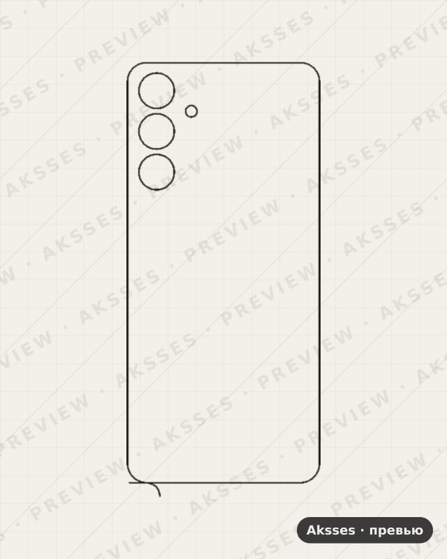Лекало для Samsung Galaxy M55s, Back, Clear