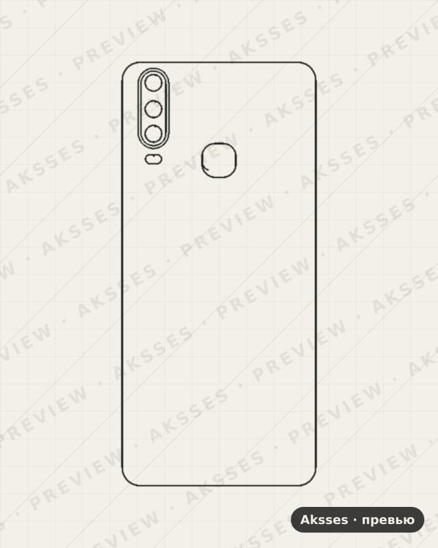 Лекало для Vivo Y17, Back Cover