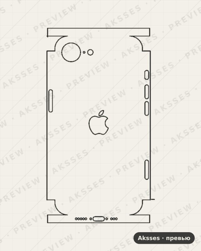 Лекало для iPhone 17e, All Inclusive, Logo