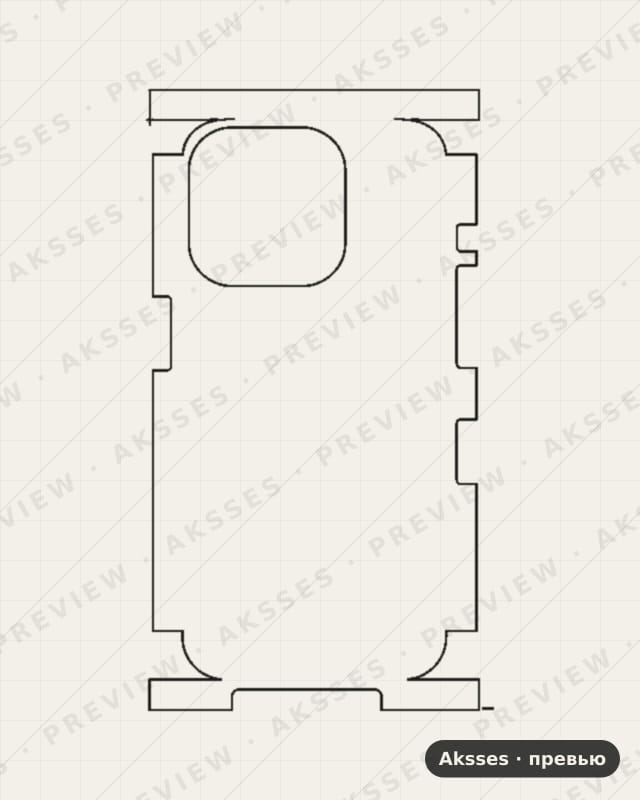 Лекало для iPhone 15 Pro, All Inclusive, Clear, Flexy