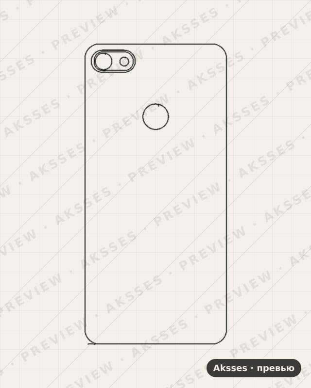Лекало для Hot-ser. Infinix Hot 6, Back Cover