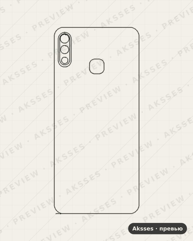 Лекало для Hot-ser. Infinix Hot 8 Lite, Back Cover