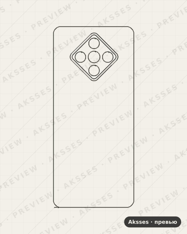 Лекало для Zero-ser. Infinix Zero 8, Back Cover