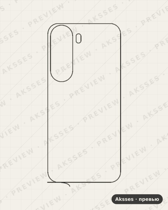 Лекало для C-ser. REALME C100x, Back, Clear