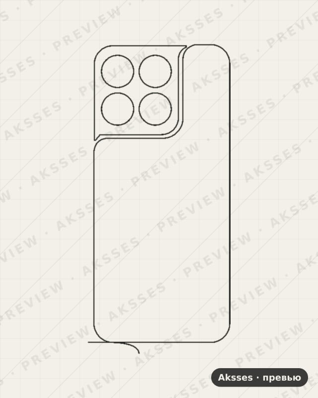 Лекало для Motorola Moto G47, Back