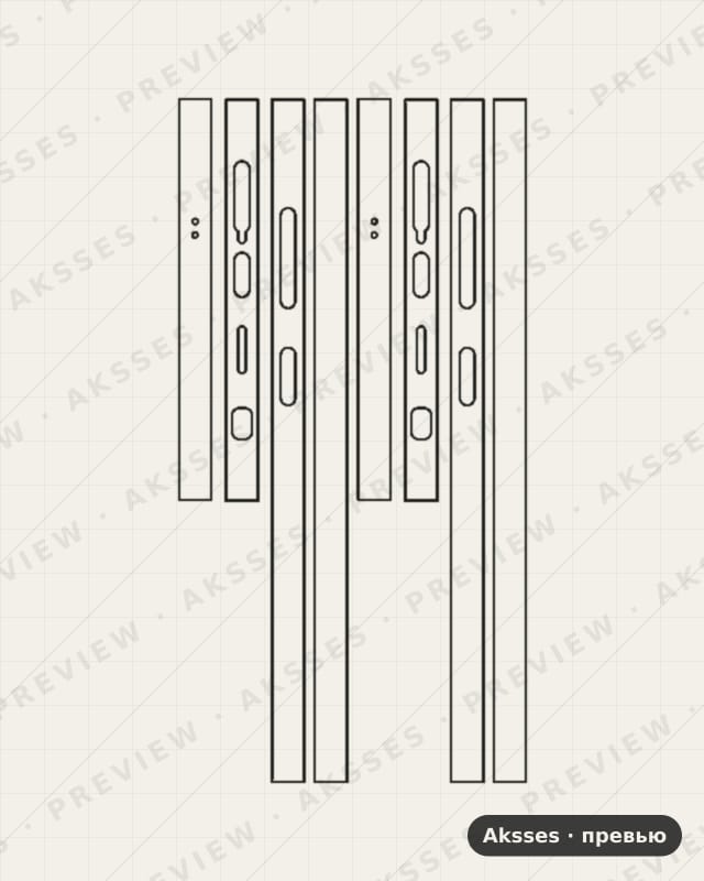 Лекало для Samsung Galaxy S25 Ultra, Clear, Side Part