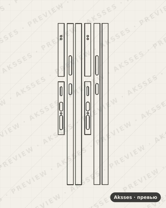 Лекало для Samsung Galaxy S25 Plus, Clear, Side Part