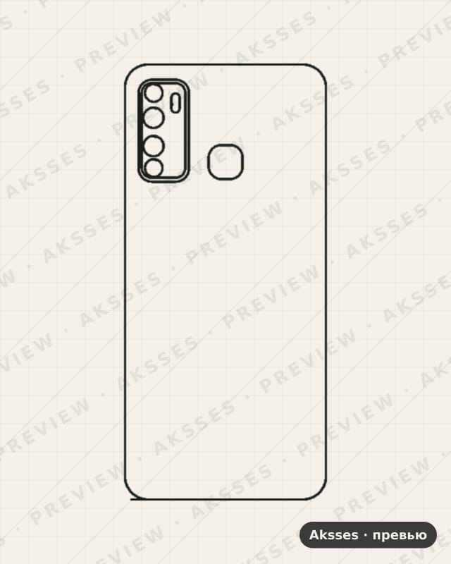 Лекало для Hot-ser. Infinix Hot 9, Back Cover