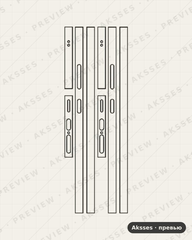 Лекало для Samsung Galaxy S25, Clear, Side Part