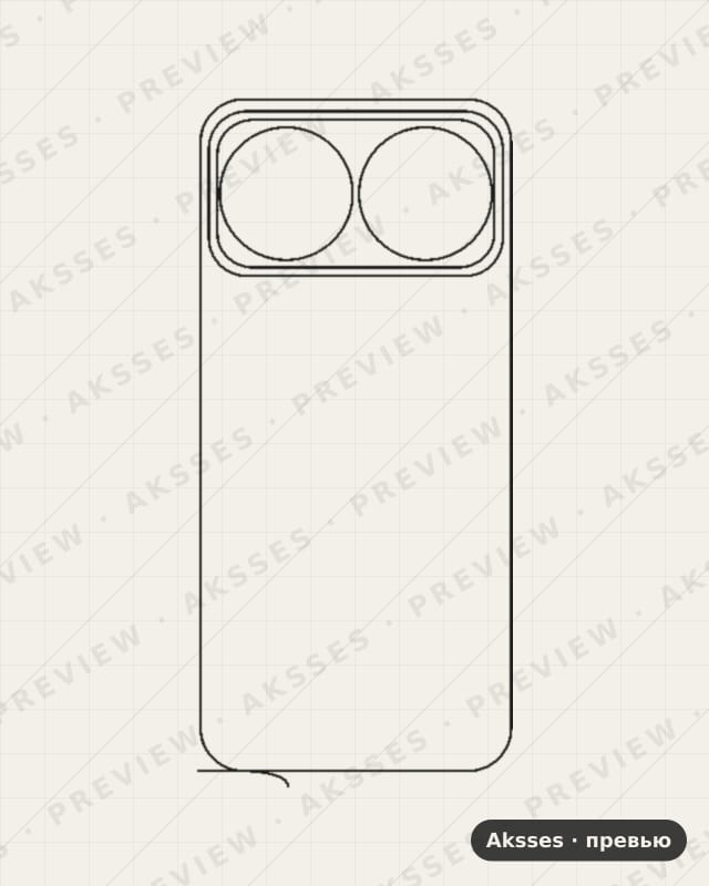 Лекало для Huawei Nova 16, Back