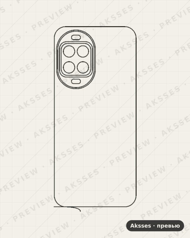 Лекало для Huawei Nova 16z, Back
