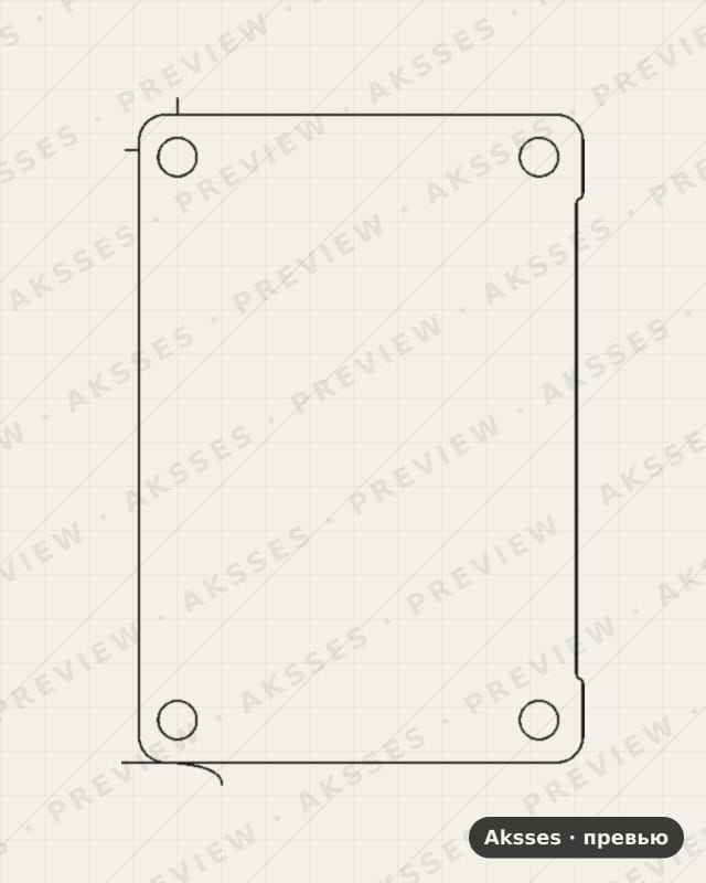 Лекало для MacBook Neo 13 A18 Pro (2026), Back