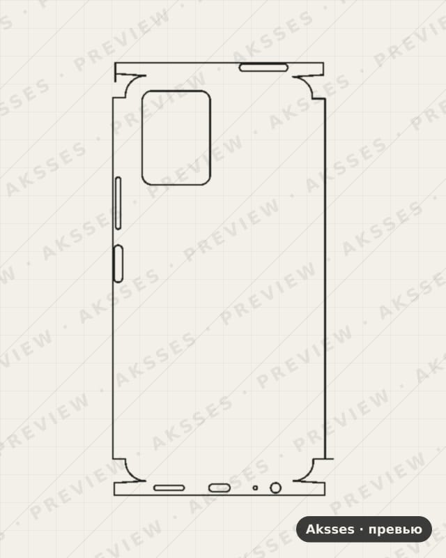 Лекало для Vivo Y21, All Inclusive, Clear