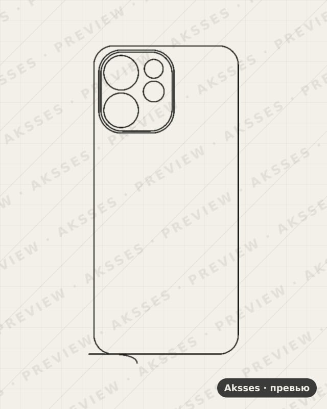 Лекало для Reno-ser. OPPO Reno15 A, Back