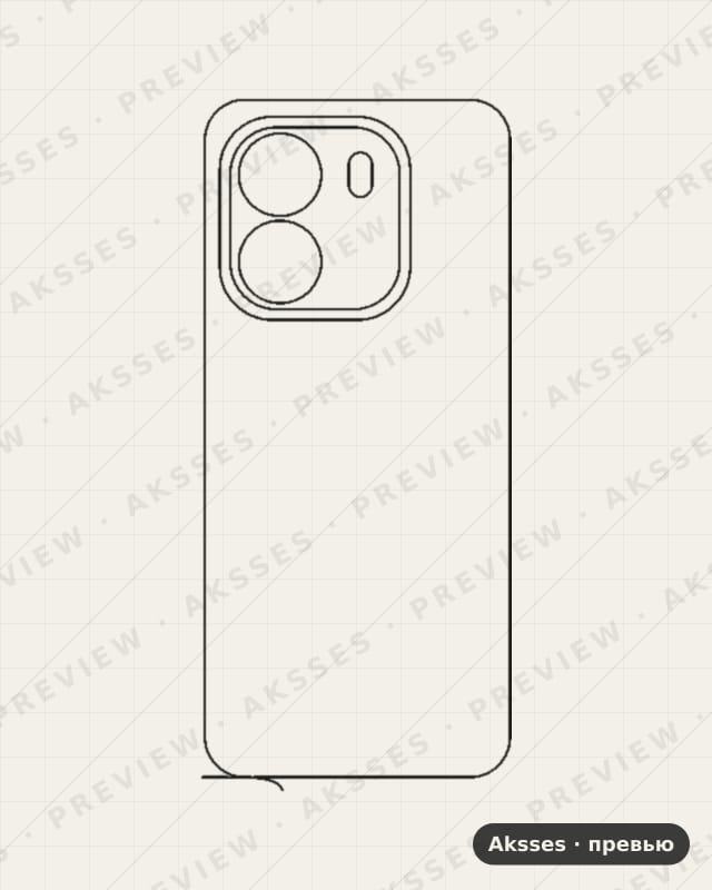 Лекало для Honor X6e, Back