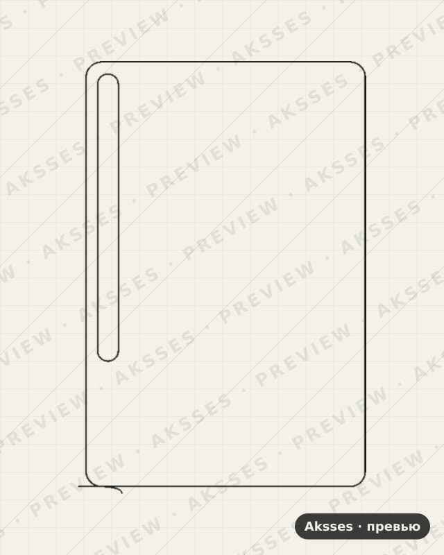 Лекало для Samsung Galaxy Tab S8 Plus 12.4, Back, Clear