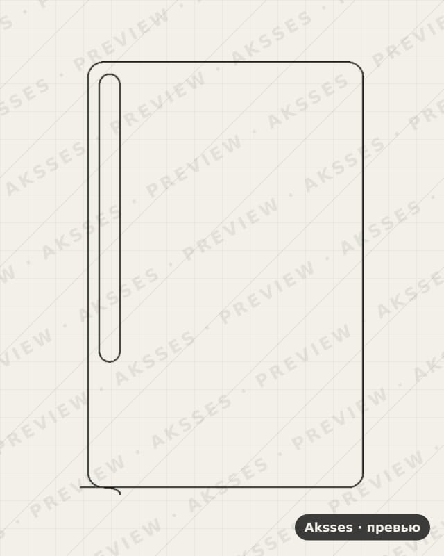 Лекало для Samsung Galaxy Tab S8 Plus 12.4, Back