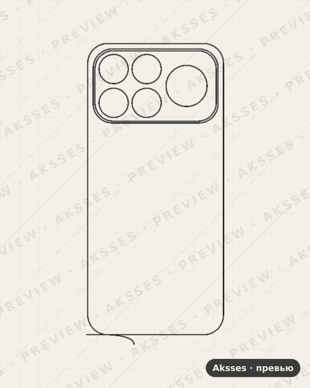 Лекало для Redmi K100 Pro Max, Back